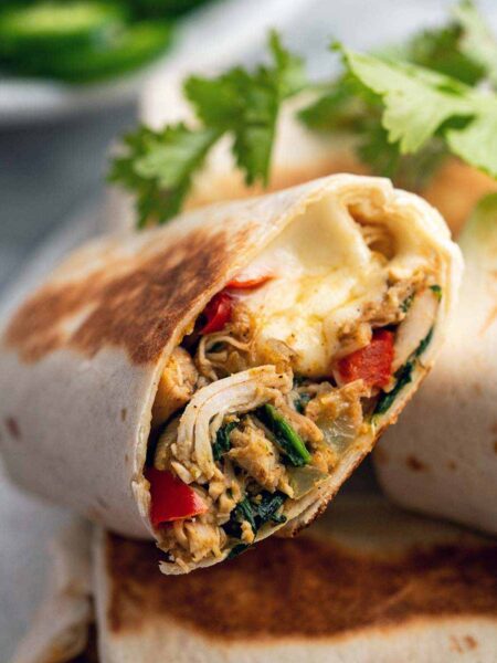 chicken meal prep burritos featured image