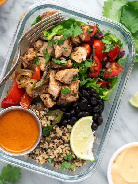 copycat chipotle chicken bowl recipe featured image