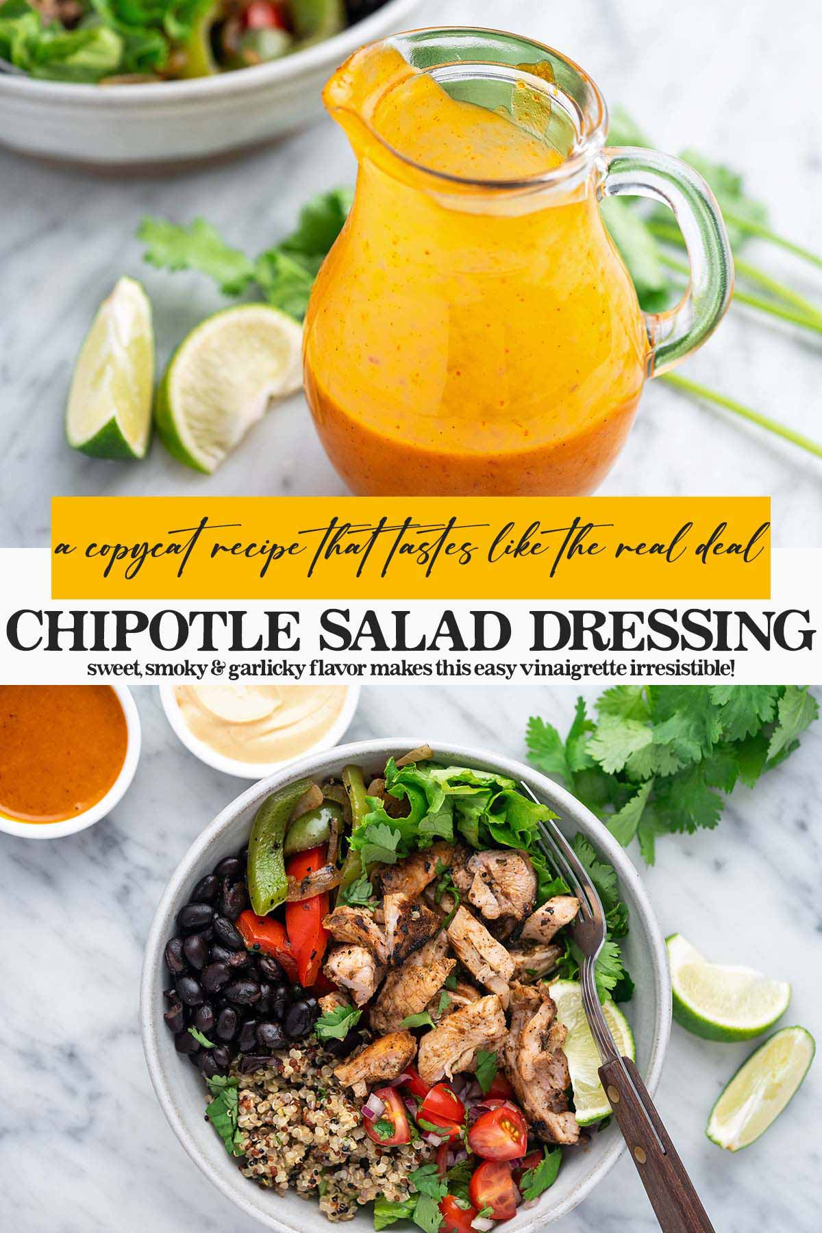 copycat chipotle salad dressing recipe pin