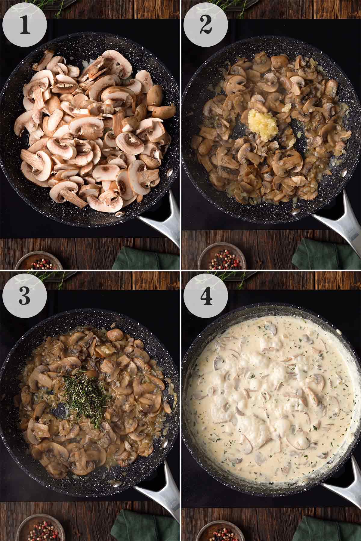 how to make simple mushroom sauce with cream