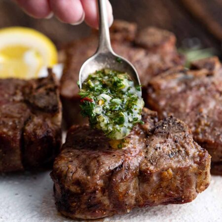 air fryer lamb chops featured image