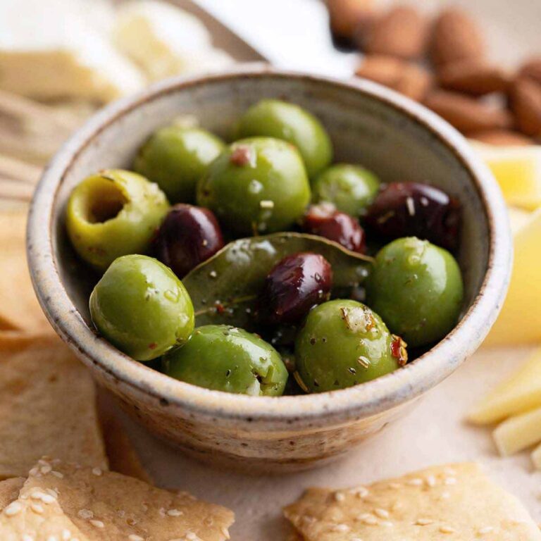 marinated olives recipe featured image