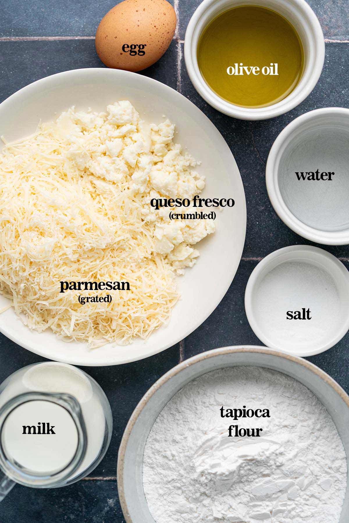 Brazilian tapioca cheese bread ingredients