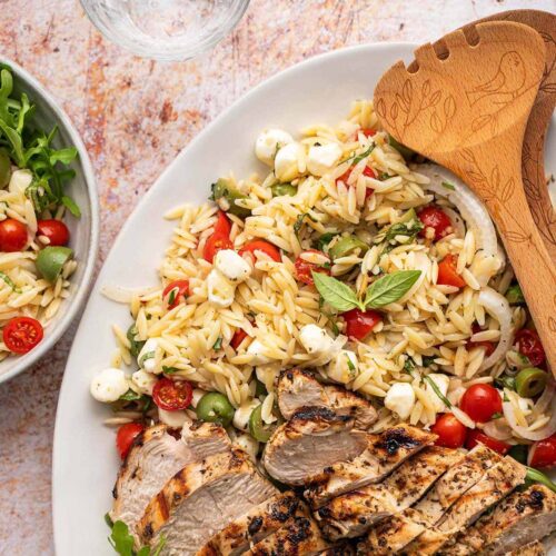 Italian orzo pasta salad recipe featured image