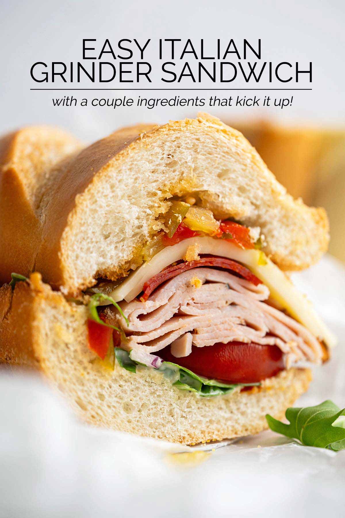 easy TikTok viral Italian grinder sandwich recipe pin