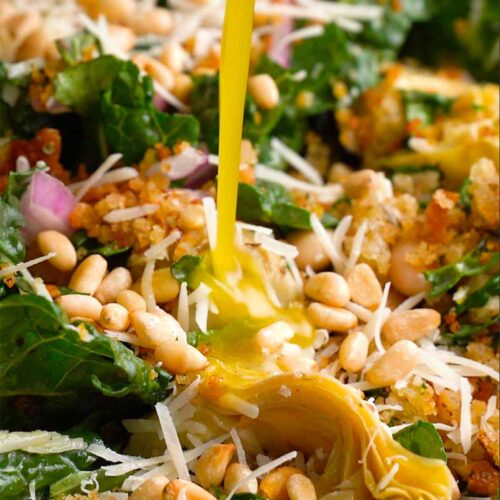 honey lemon salad dressing vinaigrette recipe featured image