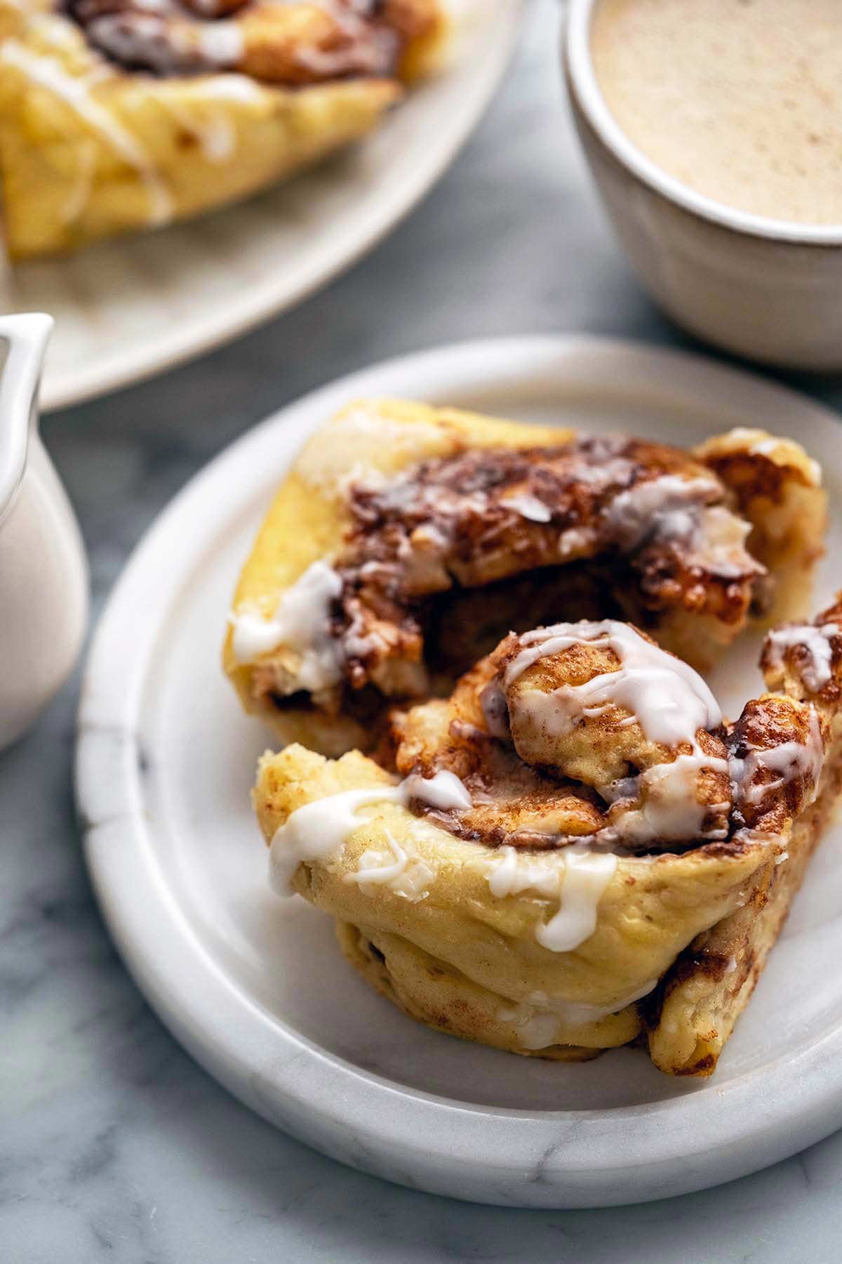 soft and chewy homemade high protein cinnamon rolls recipe