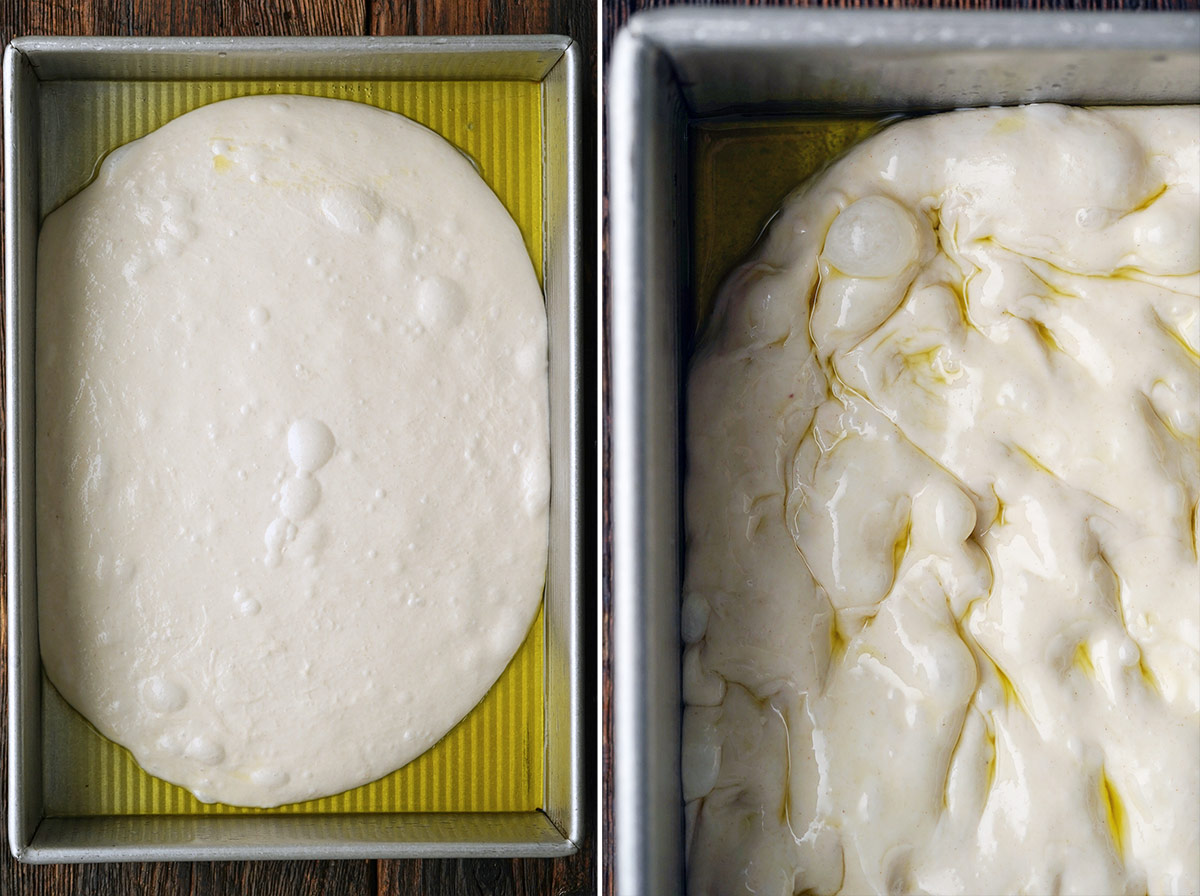 sourdough pizza dough after fermentation