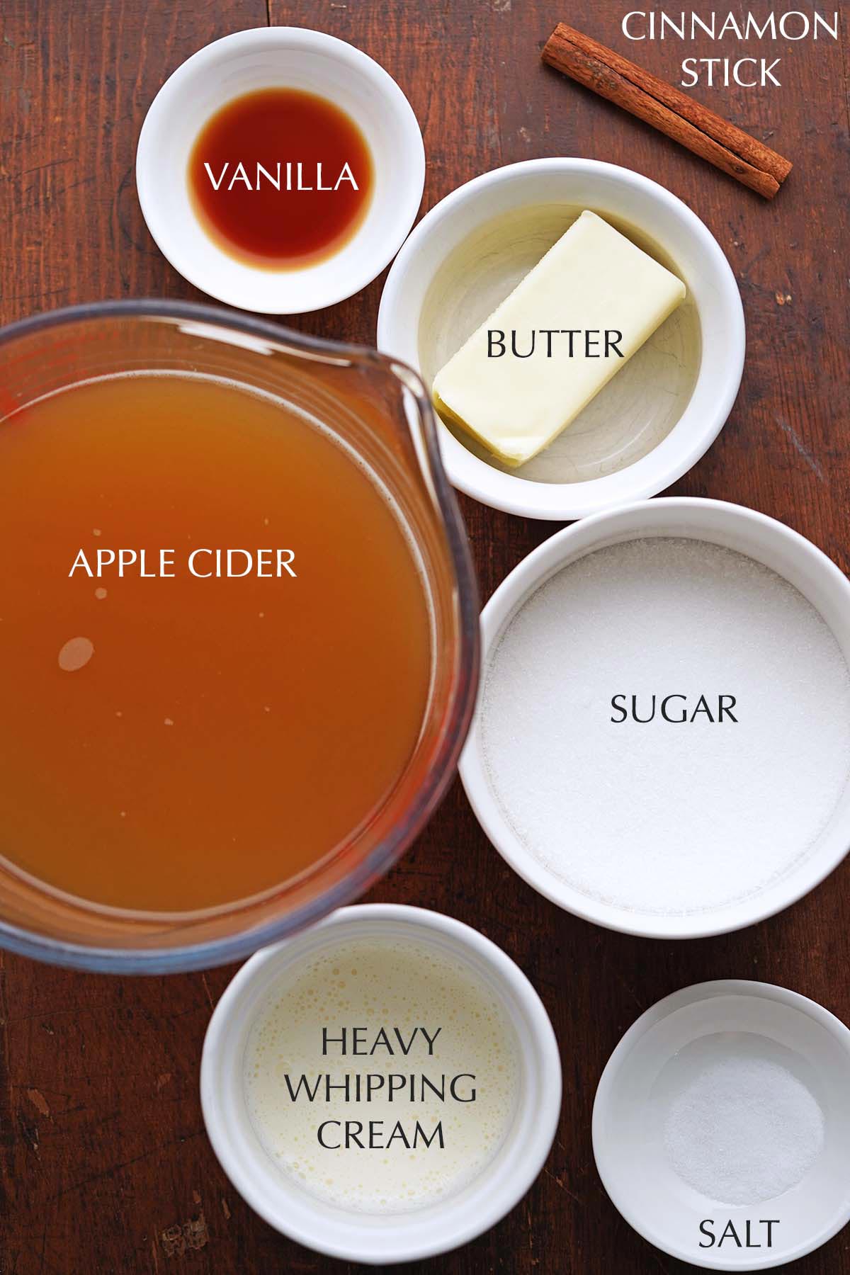 apple cider caramel sauce ingredients