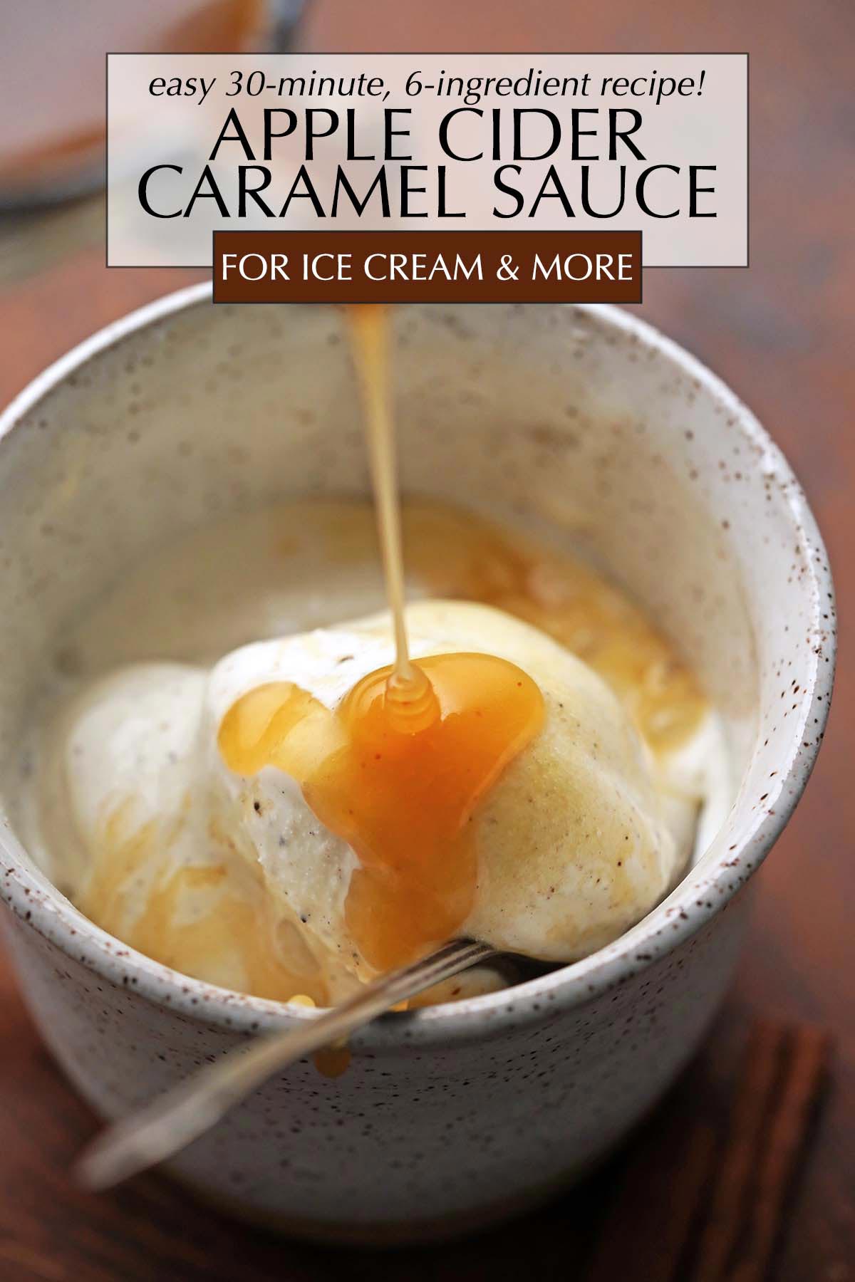 apple cider caramel sauce recipe pin
