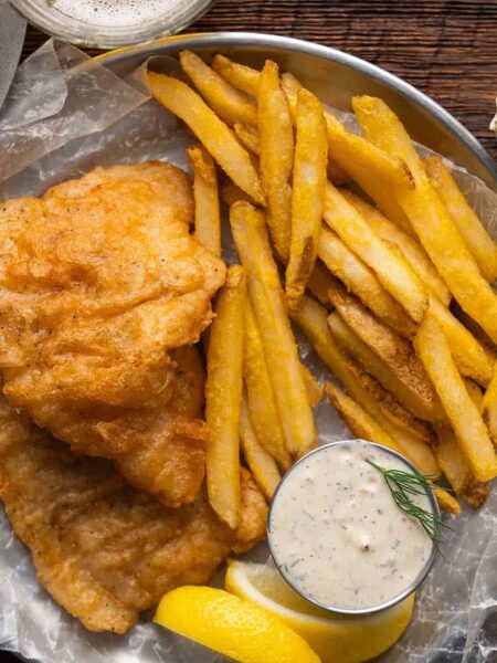 beer batter fish and chips recipe featured image