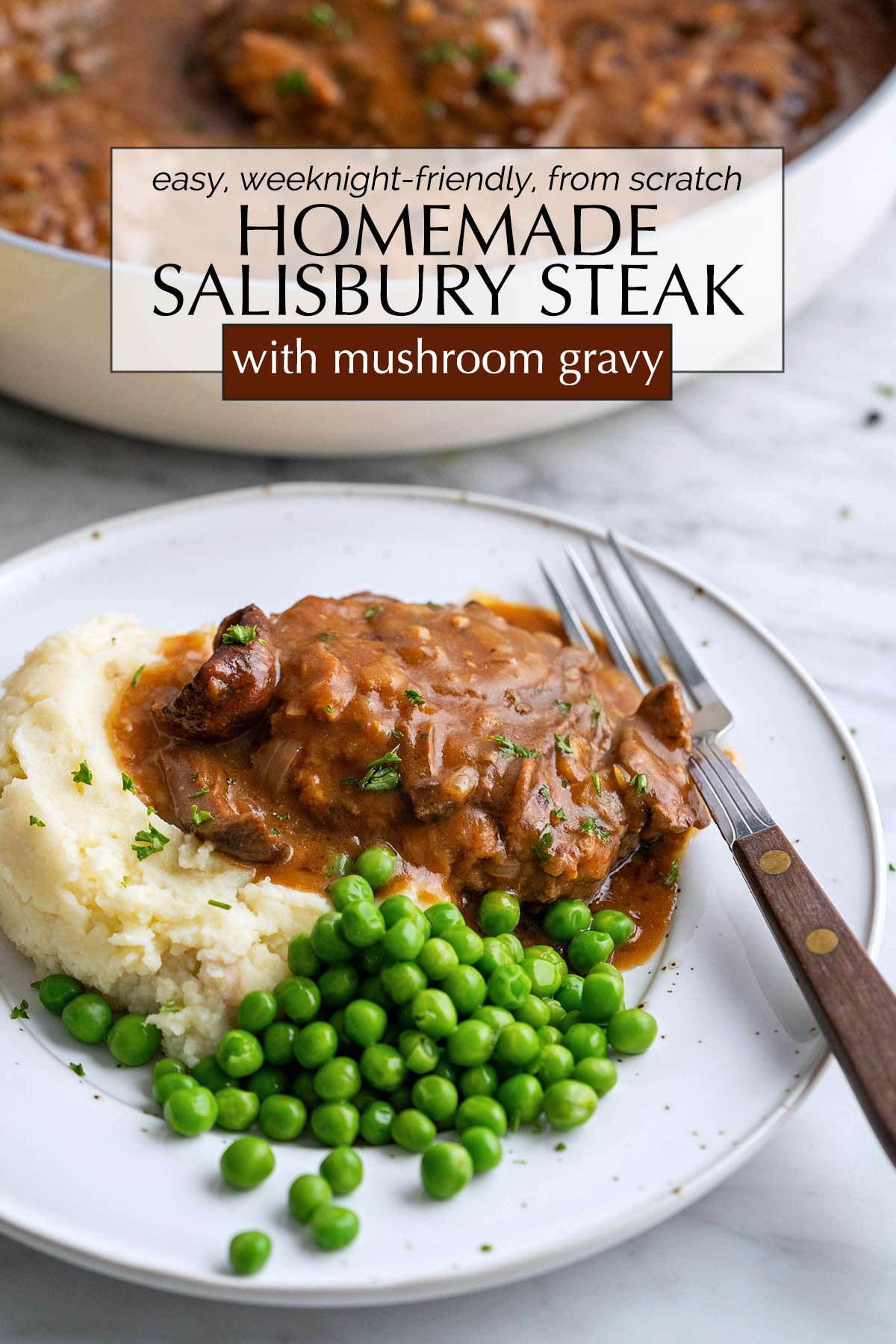 how to make homemade Salisbury steak with mushroom gravy recipe pin