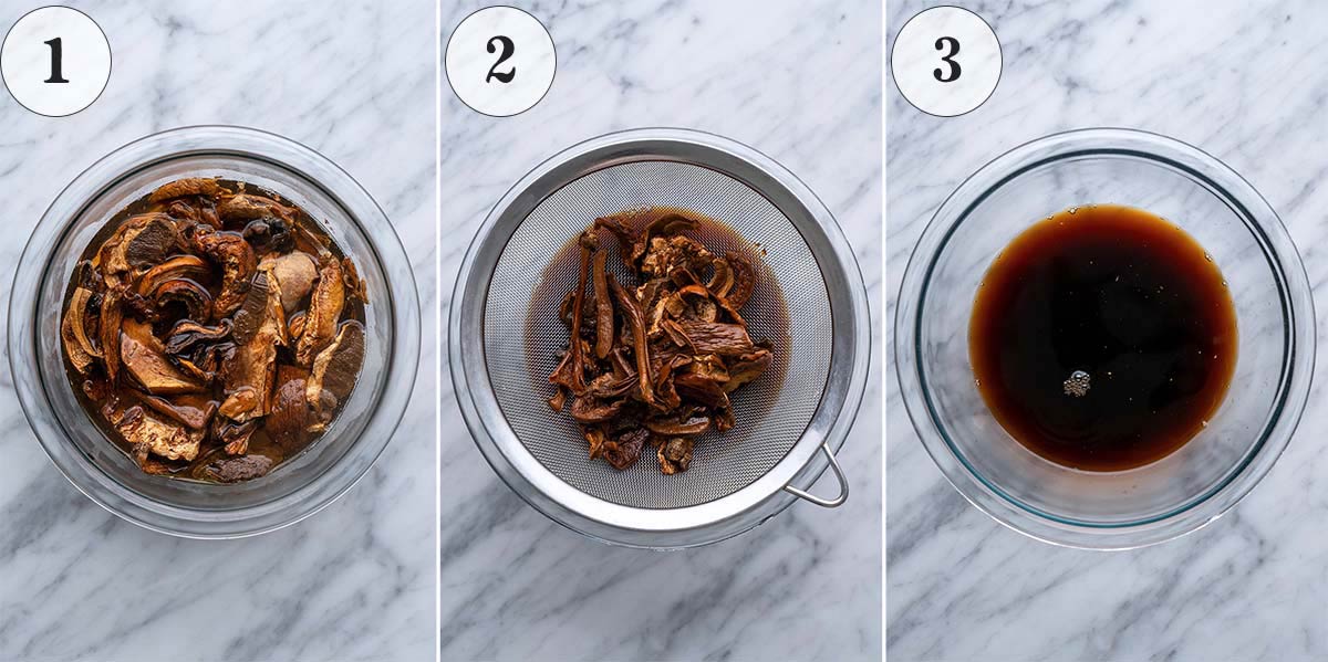 how to reconstitute dried porcini mushrooms