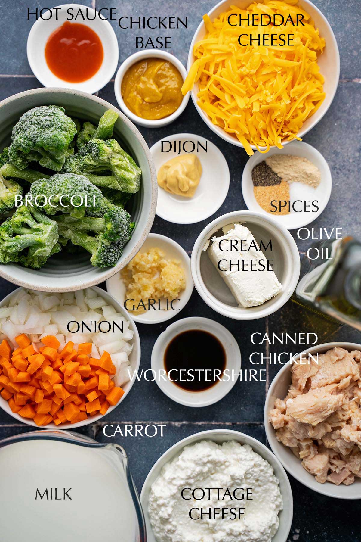 protein broccoli cheddar cheese soup ingredients