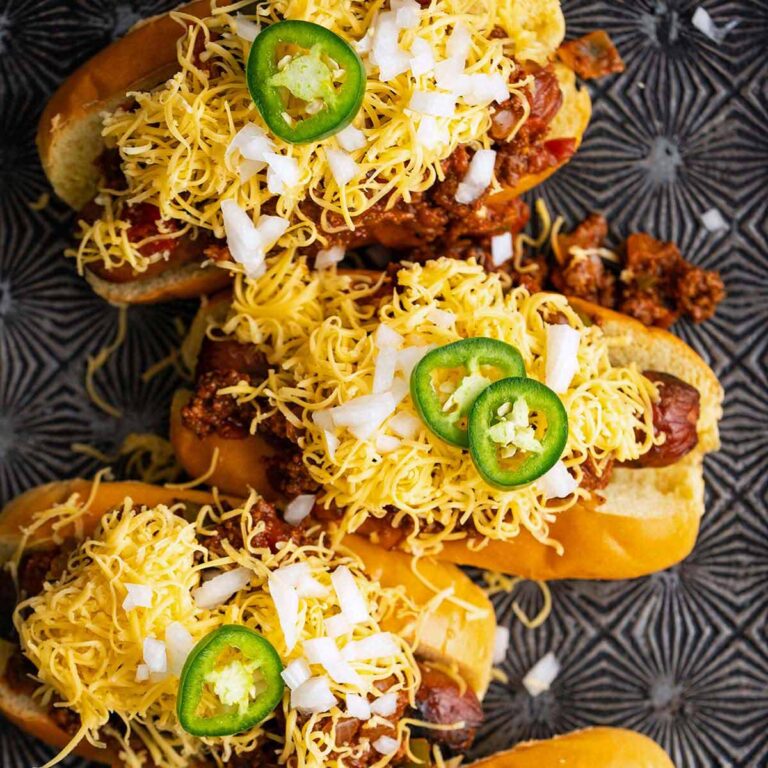 chili cheese hot dogs recipe featured image