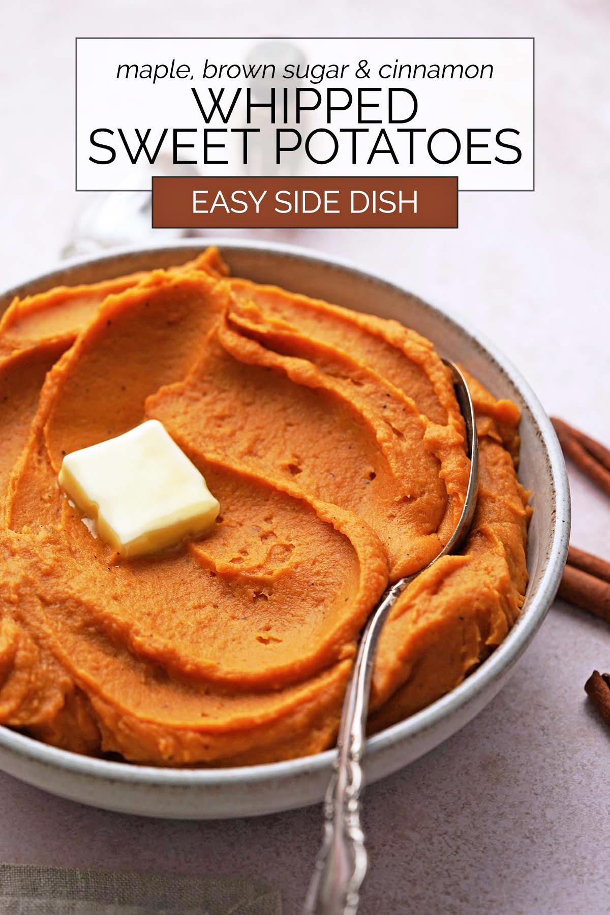 whipped sweet potatoes recipe pin