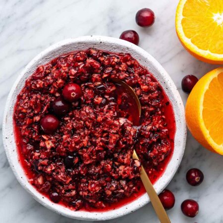 easy cranberry orange relish recipe featured image