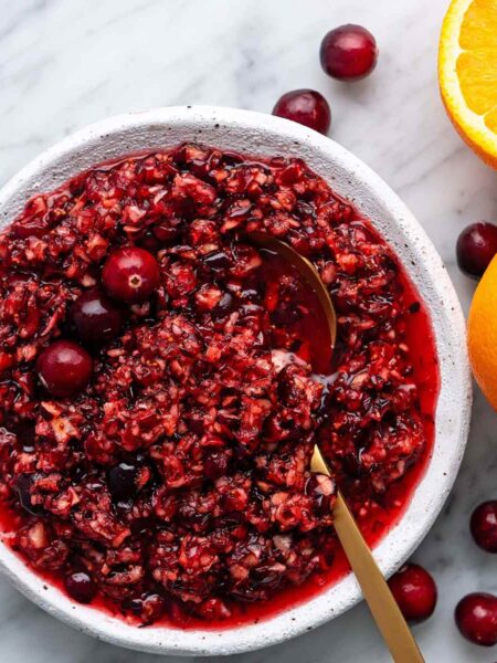 easy cranberry orange relish recipe featured image