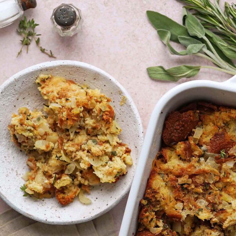 easy sourdough brioche stuffing recipe featured image