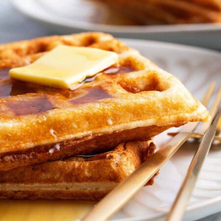 sourdough discard waffles recipe featured image