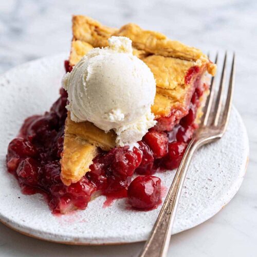 tart cherry pie recipe using frozen cherries featured image