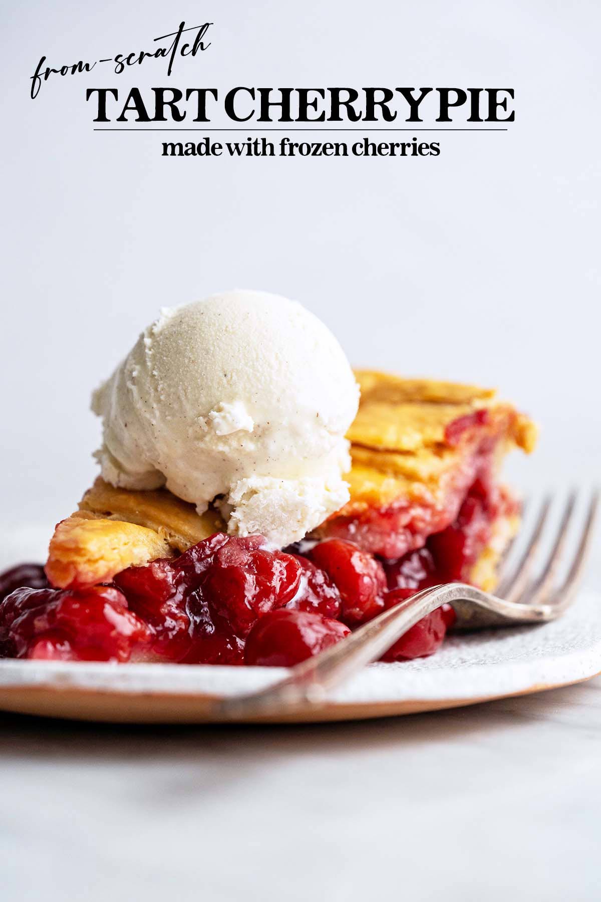 tart cherry pie with frozen cherries recipe pin
