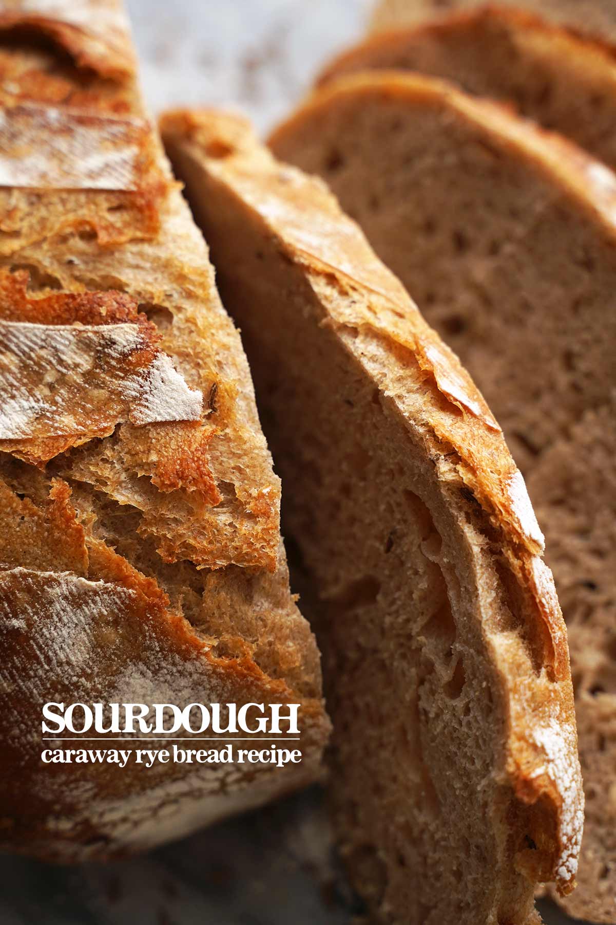 sourdough caraway rye bread recipe pin