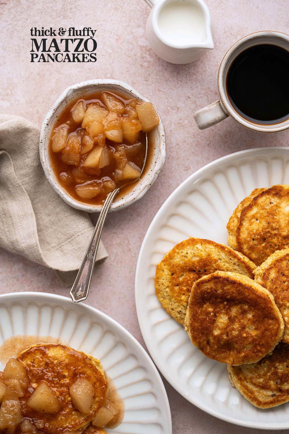thick and fluffy matzo pancakes recipe pin