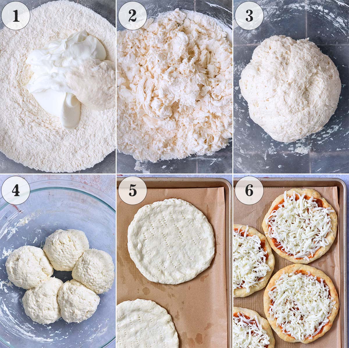 how to make greek yogurt pizza dough optionally with sourdough discard