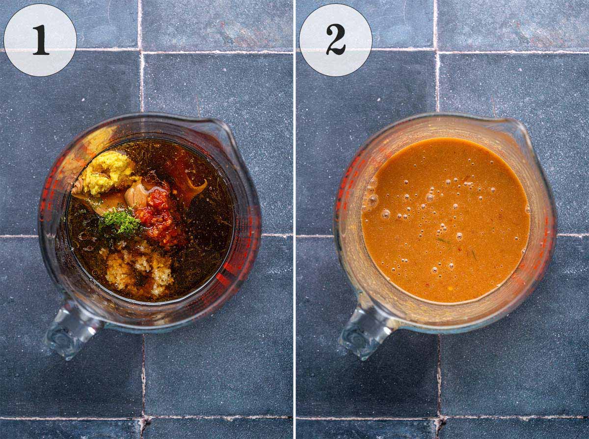 how to make simple Thai peanut sauce or salad dressing with peanut butter
