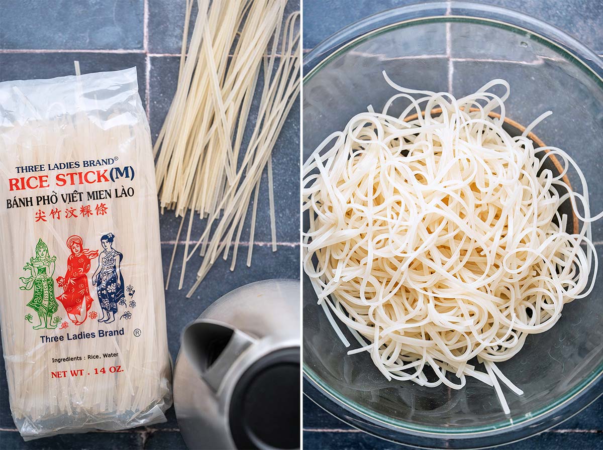rehydrating rice noodles