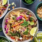 Thai peanut noodle salad recipe featured image