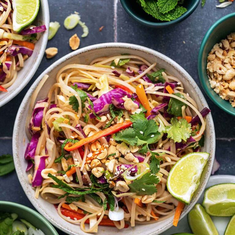 Thai peanut noodle salad recipe featured image