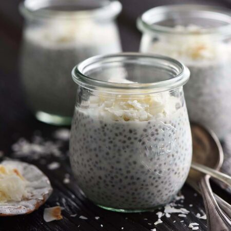 creamy coconut milk chia pudding recipe featured image