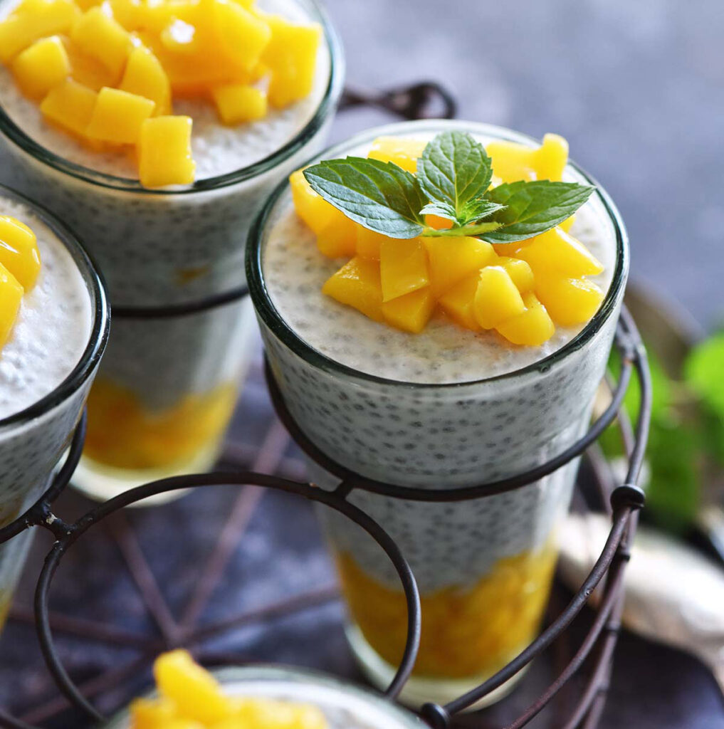mango chia pudding recipe featured image
