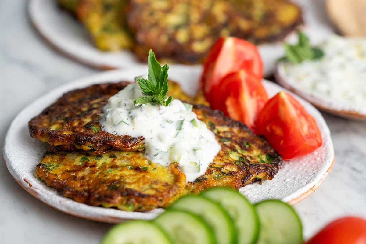 easy crispy zucchini fritters recipe with fresh zucchini