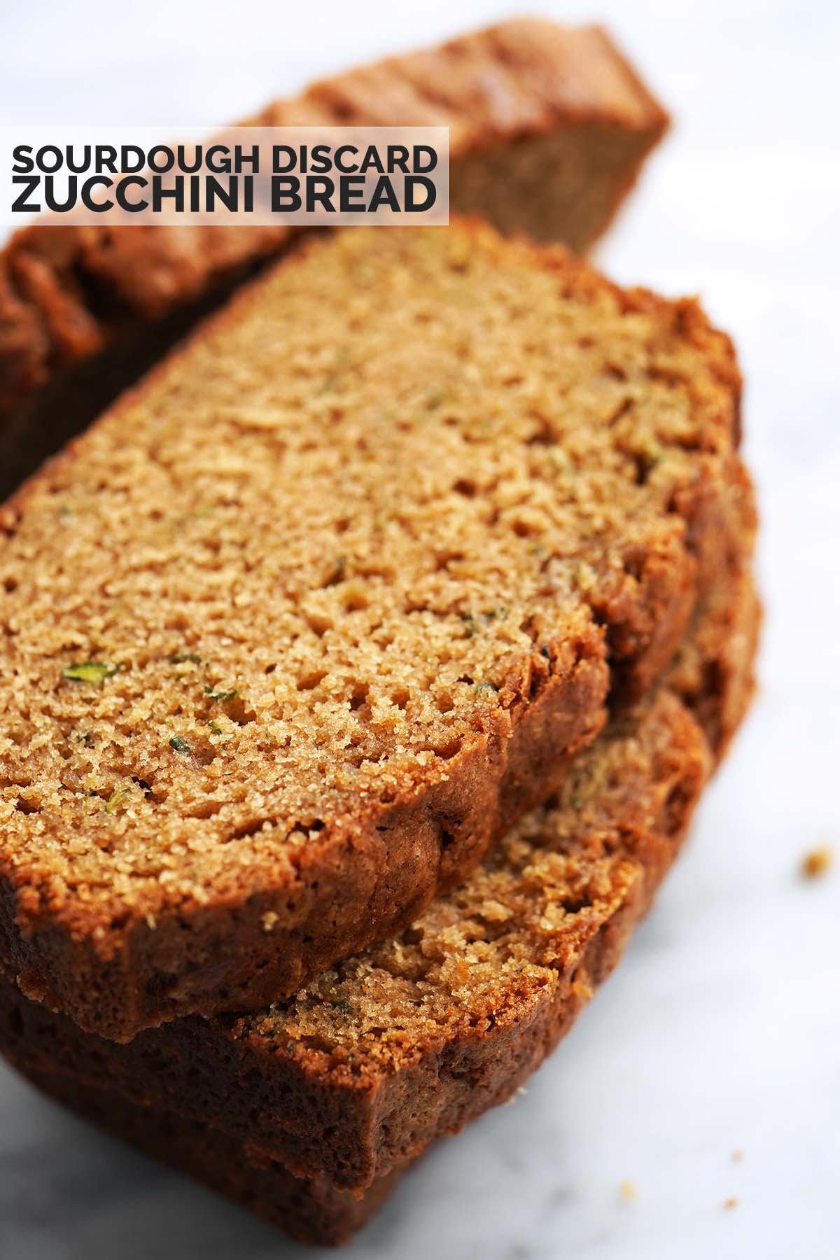 easy sourdough discard zucchini bread recipe pin