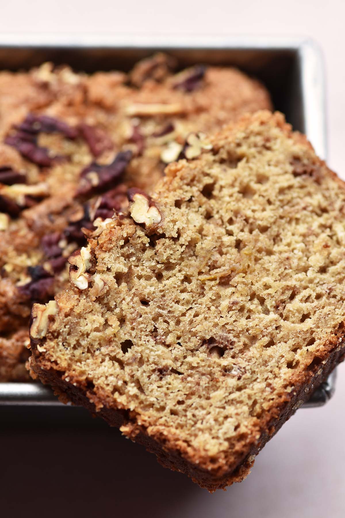 easy sourdough quick bread with fresh peaches