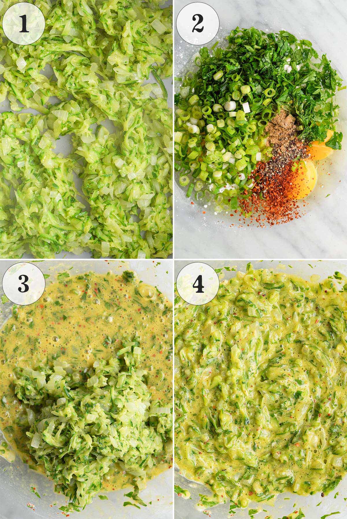 how to make batter for fried zucchini fritters