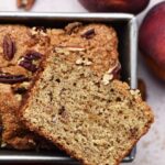 peach sourdough discard quick bread recipe featured image