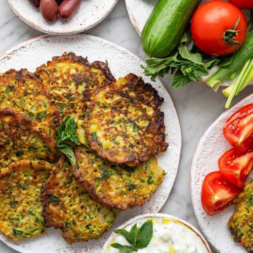 zucchini fritters featured image