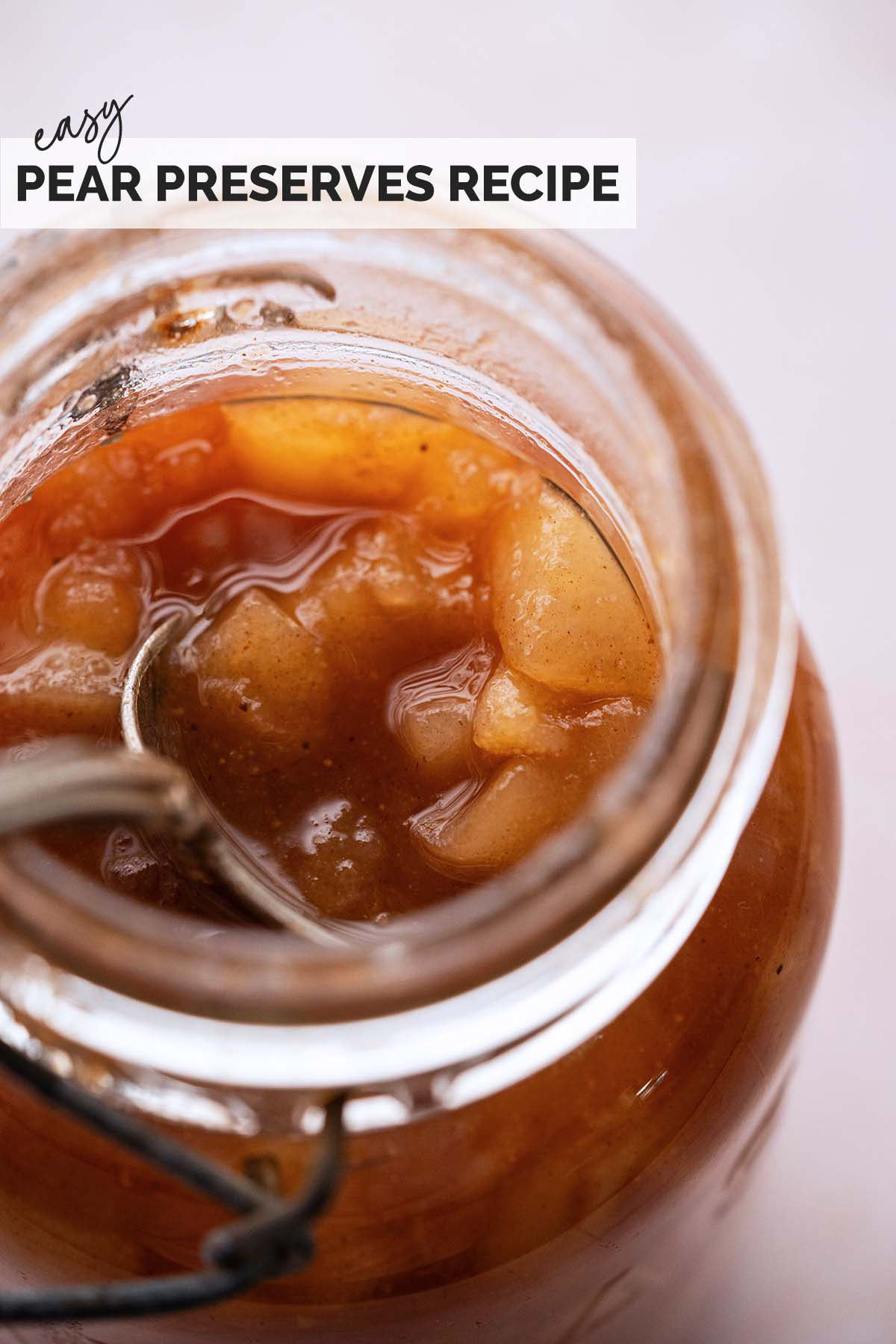 easy pear preserves recipe pin