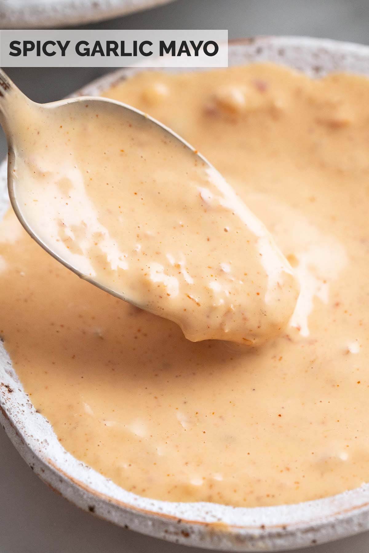 spicy garlic mayo recipe pin