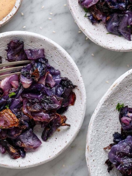 simple crispy red cabbage recipe featured image