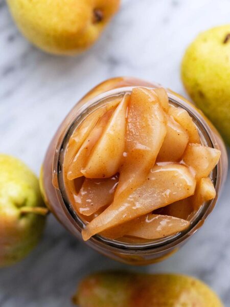 easy spiced pear pie filling recipe featured image
