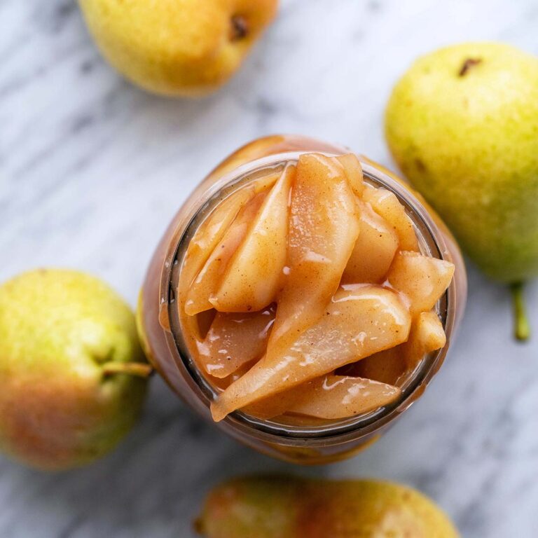 easy spiced pear pie filling recipe featured image