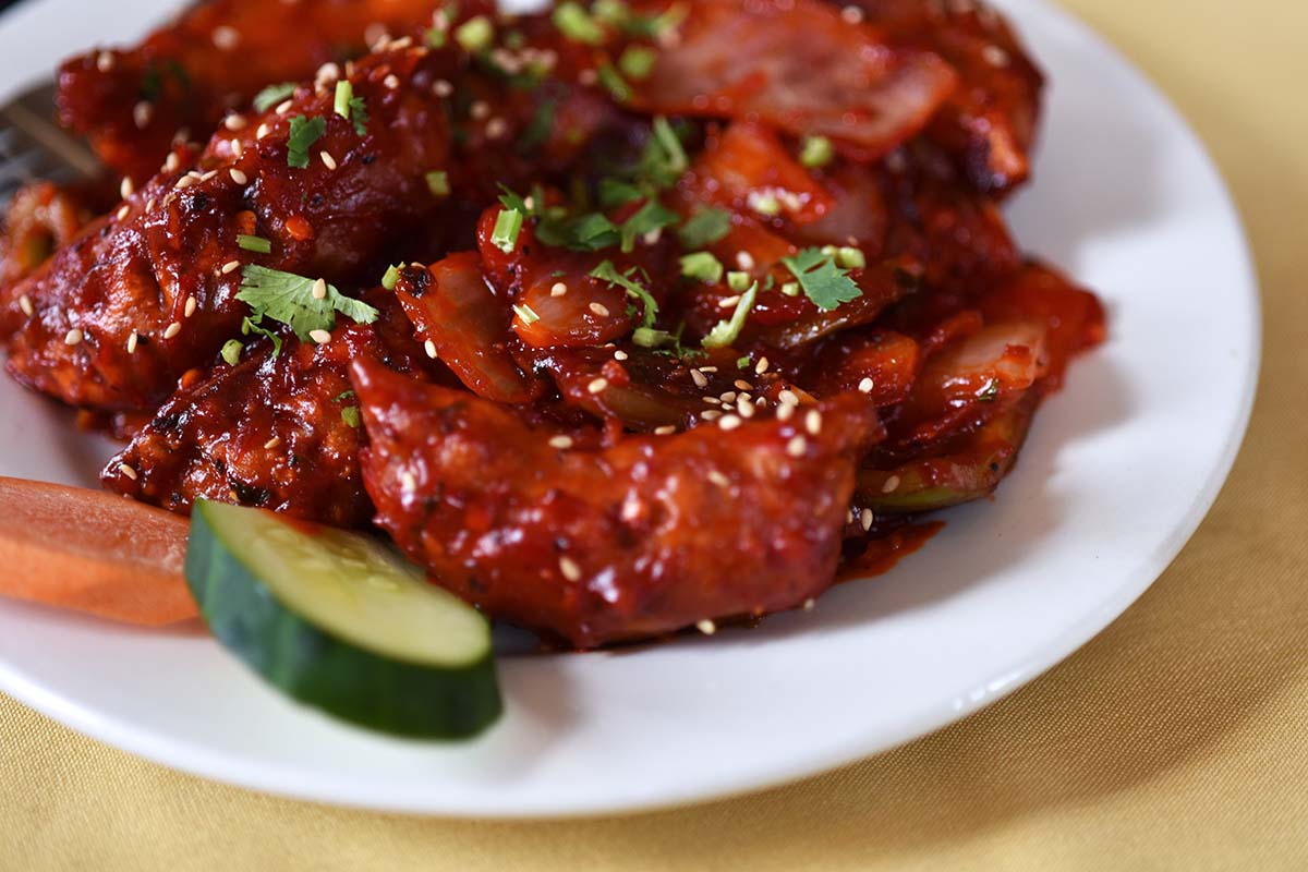 plate of chili momo at DIYA