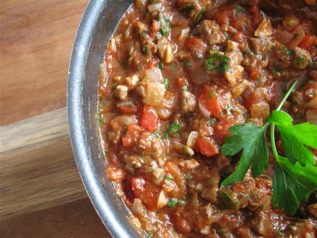 Spaghetti with Homemade Meat Sauce - An Edible Mosaic™