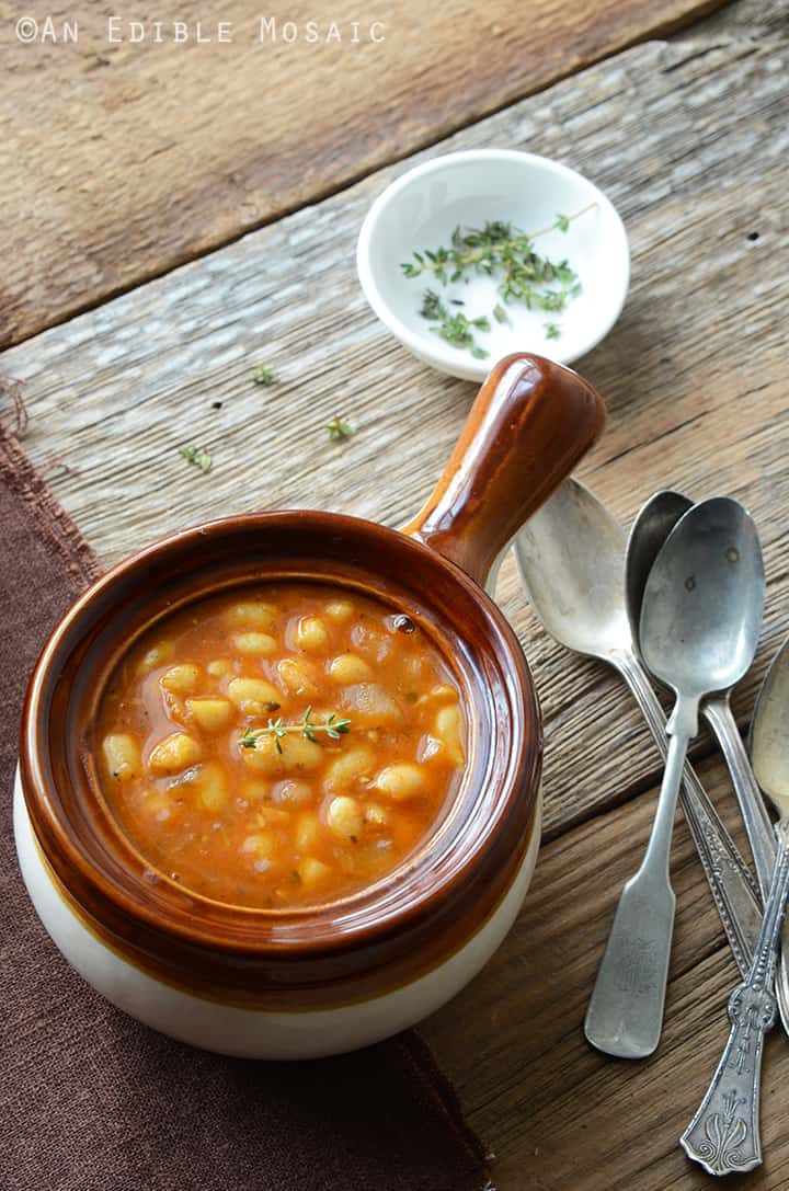 Smoked Paprika White Bean Stew (Inspired by Fabada Asturiana) An