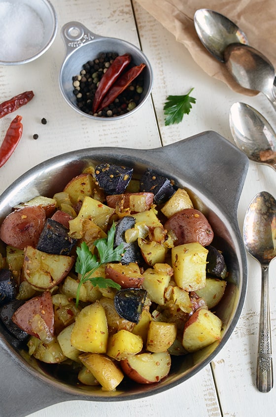 Indian-Spiced Roasted Potatoes - An Edible Mosaic™